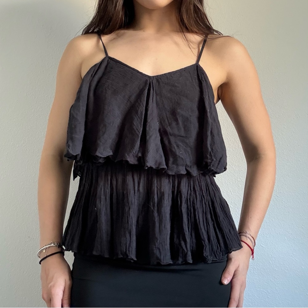 Mes Demoiselles Elegant Black Sleeveless Top - Picture 7 of 13